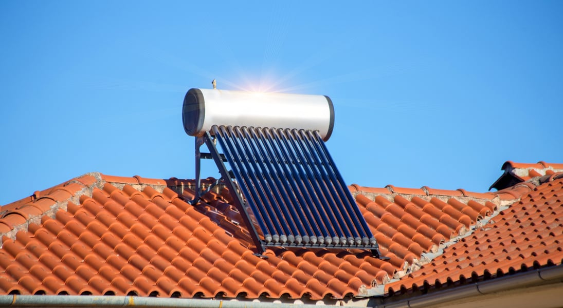 solar heater panels on the roof alternative energy